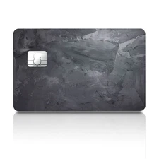 4 Pack Brushed Slate Credit Card Skin Decal Set Gray Metallic Vinyl 4X Cover
