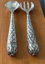 Cuillère et fourchette de service à manger Two's Company vintage