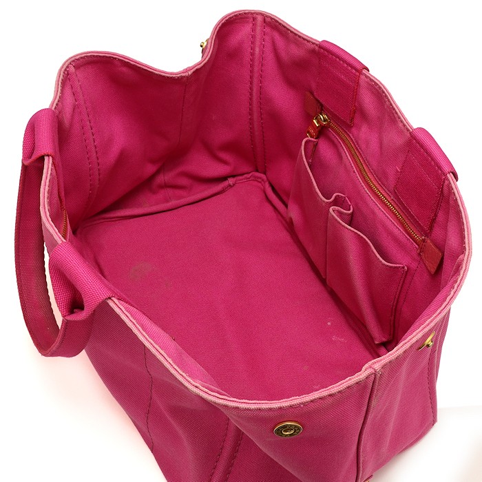 Prada Canapa Denim Tote Bag BN1877 Pink PRADA from japan thumbnail 10