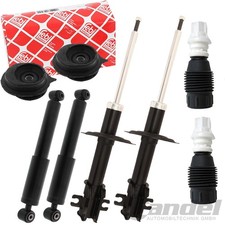 4x STOßDÄMPFER+FEBI DOMLAGER FEDERBEINLAGER passend für FIAT PUNTO 188