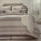 Hiend Accents Lane Stripe Bedding, 3 Piece Super Queen Size Striped Du...