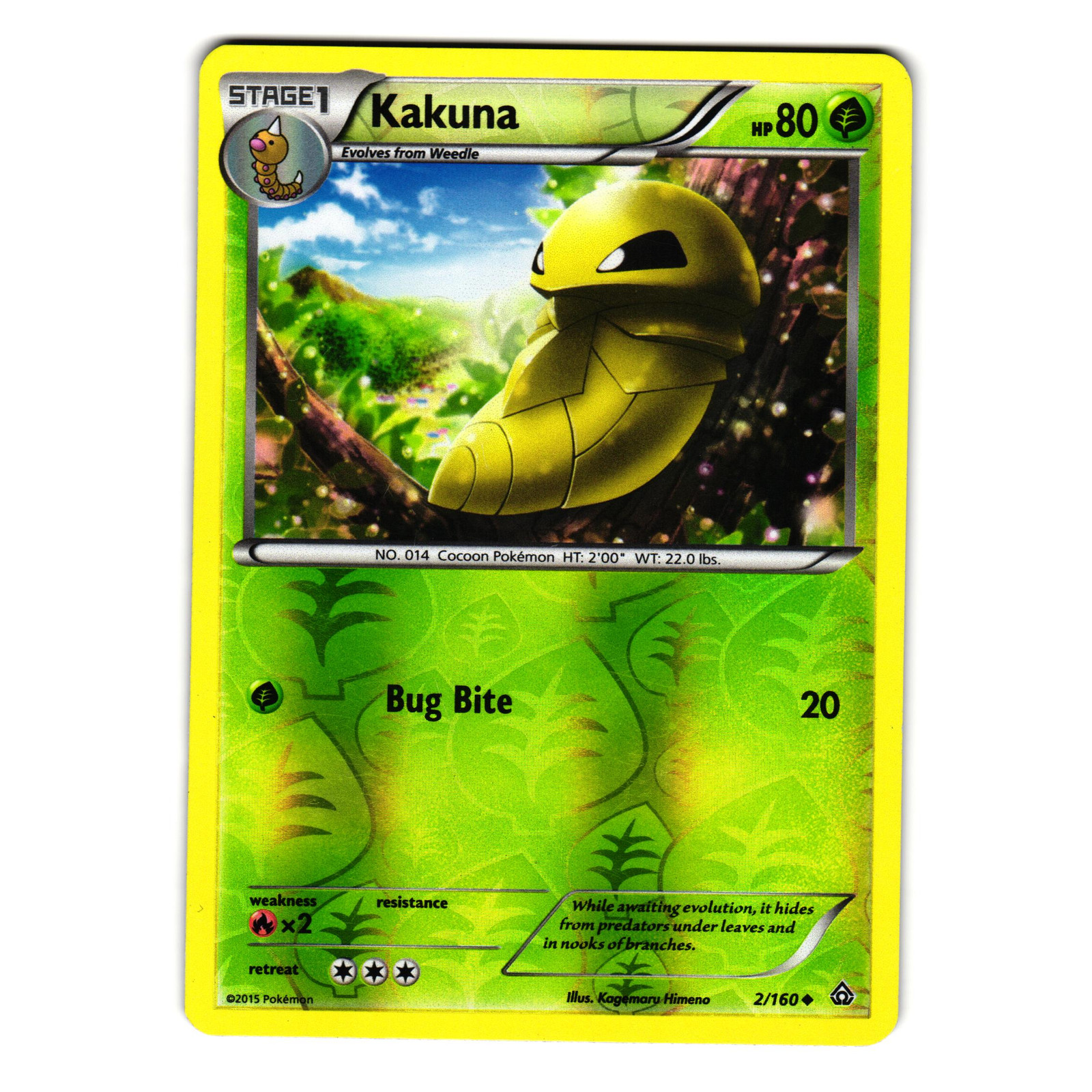 KAKUNA 2/160 REVERSE HOLO XY PRIMAL CLASH POKEMON TCG