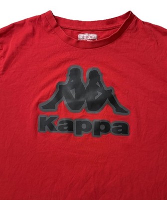 Kappa Authentic Estessi Red Graphic Logo T Shirt Mens Large Streetwear Cotton