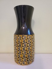 Hornsea Pottery Fish Eye Vase 981,  11.5 Tall John Clappison Mid Century.