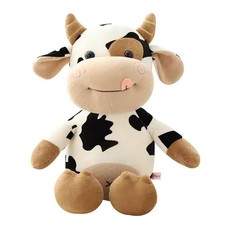 Simulation Milk Cow Plush Toy Cattle Animal Cute Soft Stuffed Doll Pillow Gift