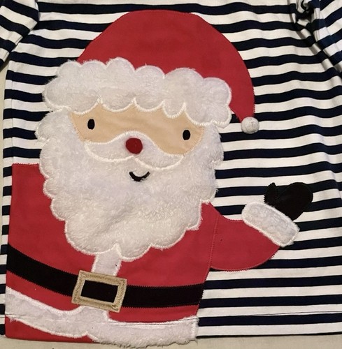 NEXT Boys 6-7 Years Long Sleeve Striped Santa Christmas Top 100% Cotton BNWOT - Picture 2 of 3