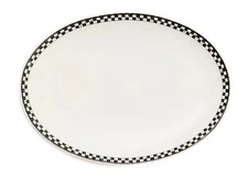 Mackenzie-Childs Courtly Check Everyday Oval Tray 8''x11.5''
