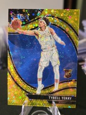 2020-21 Panini Select Gold Disco Prizm RC Courtside #270 Tyrell Terry RC #9/10🔥
