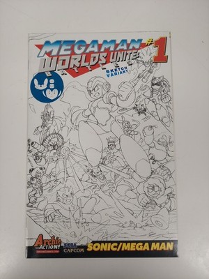 MEGA MAN Worlds Unite Battles #1 Peppers Sketch VARIANT 2015 NM