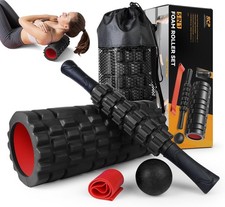 5-in-1 Deep Tissue Massage Set: Foam Roller, Massage Stick, Ball, Band