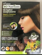 Bio Nutrients Color Shampoo Active 100 % Organic Dark Brown Walnut NO Ammonia