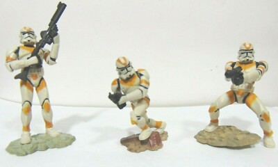 Vintage Star Wars Action Figures Lot Clone Battle Droids Hasbro 3 LFL Saga 2006