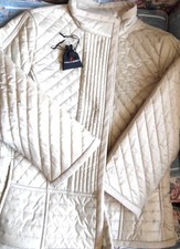 Peuterey Women's Light Beige Quilted Jacket w 3/4" Sleeves Jacket Size S NWOT