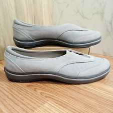 Keds Womens Sz 8 EU 39 Slip On Suede Comfort Sneakers Gray WH45055M