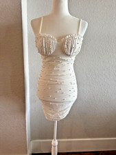Windsor Fitted Pearl Mini Bodycon Dress Size M Worn One Time B