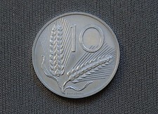 Italia Repubblica Italiana 1972 10 Lire Spighe