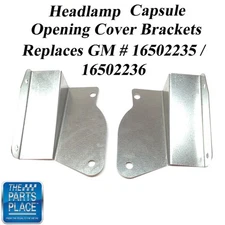 1984-88 All Monte Carlo New Brackets for Headlamp Capsule Opening Covers - Pair