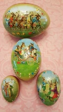 Vintage Nesting Easter Eggs. German made. FREE SHIPPING to lower 48 states