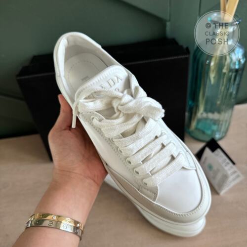 Sneakers basse Prada Nappa Re Nylon Bianco NUOVE taglia 35 - Foto 3 di 7