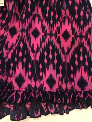 NWT PINC Girls Kids Blue/Pink Aztec elastic waist shorts w/ Ruffles Med - Picture 3 of 3