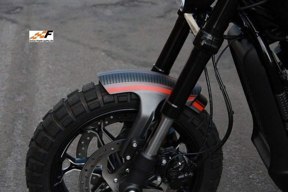 Mx Pare-Boue Garde-Boue Avant Cafe Racer Pour Harley Street Rod 750 Chrome - Photo 1/1