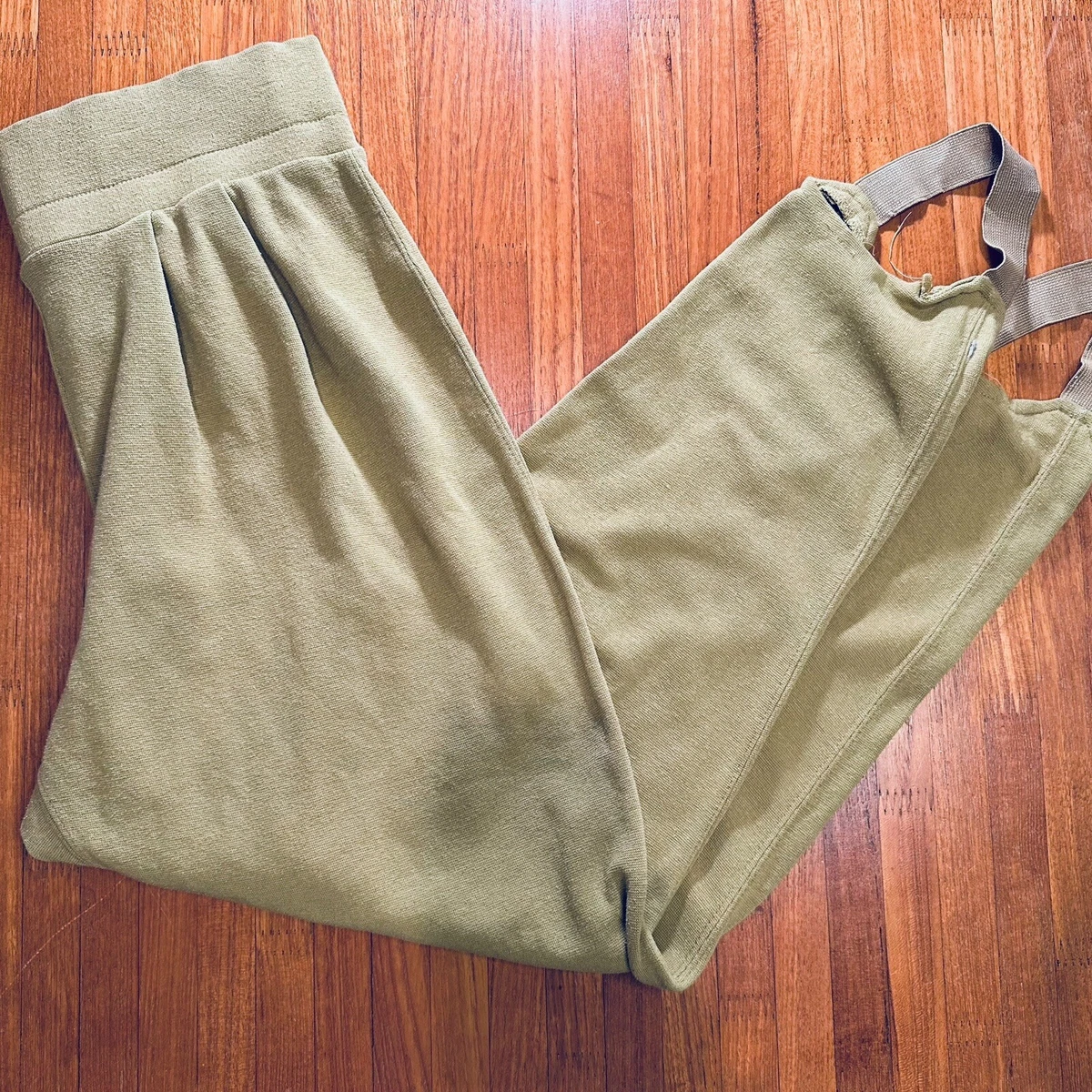 Vintage Stirrup Pants Womens Med Green Tapered Stretch High Rise Retro 90s  Y2K