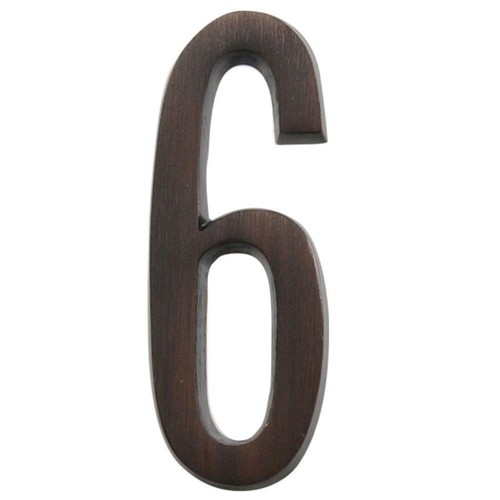 Hillman Distinctions 4-In. Adhesive Bronze House Number 6 843260