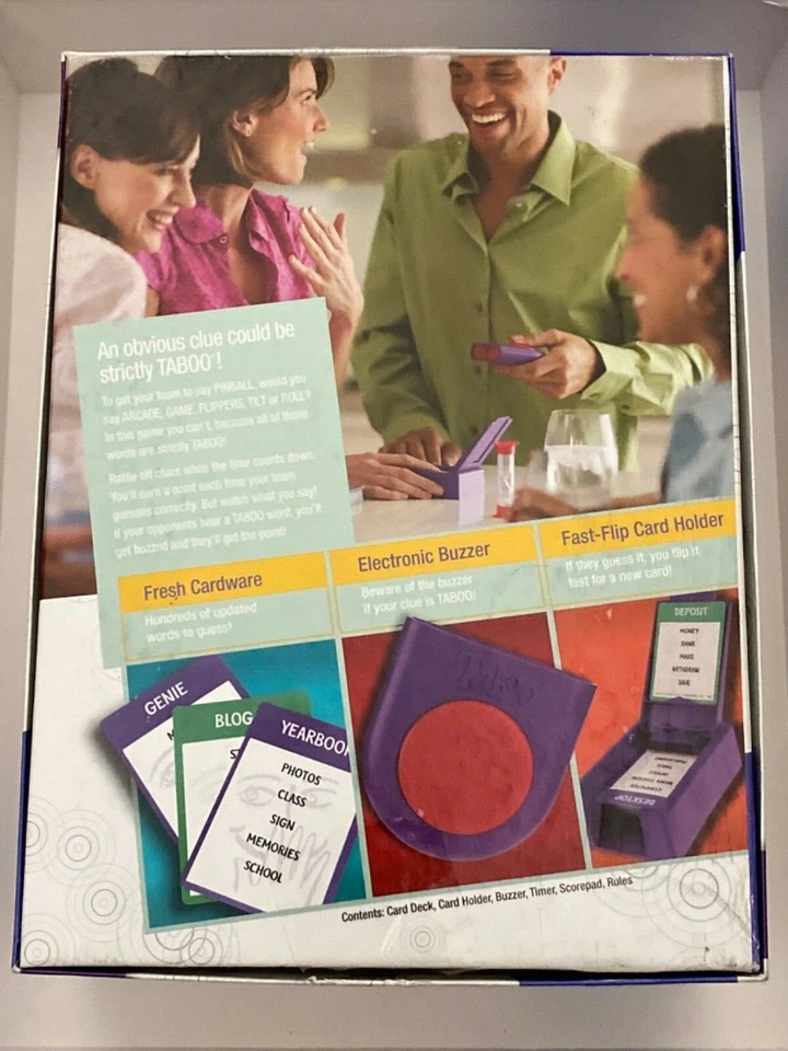 TABOO Guessing Game Parker Brothers 2009 EUC 100% Complete Fun Buzzer Works - Image 2 of 2