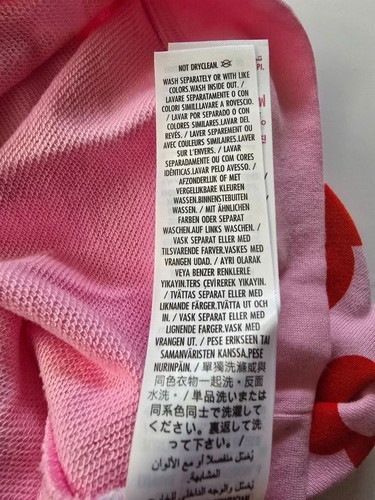 Disney Minnie Mouse Pink Crewneck Sweatshirt With Red Floral Print Large NWT New - 第 9/9 張圖片