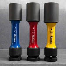 Ko-ken 14201M Wheel Nut Socket Set 17-21mm 6 Point 110mm Color coded 3 pieces