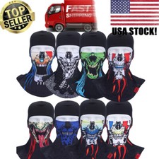 Skull Ghost Ski Full Face Mask Balaclava Bandana Halloween Neck Gaiter Scarf US