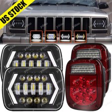 For 87-95 Jeep Wrangler Yj 7x6 5x7 Led Headlightstail Brake Turn Signal Light