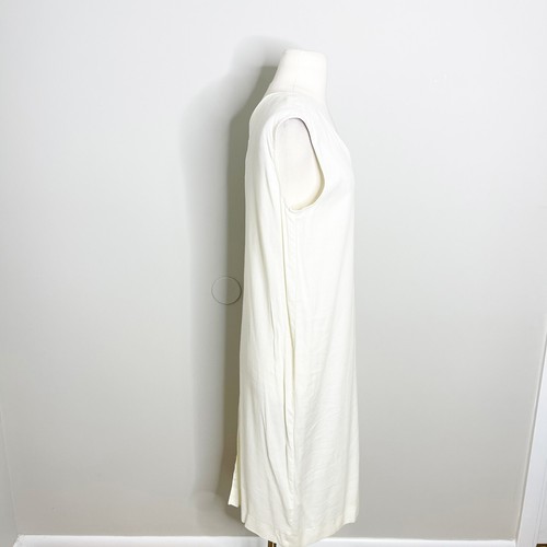 NUEVO Vestido Horses Atelier Talla 3 Mediano Cambio Marfil Sin Mangas Minimalista - Imagen 4 de 7