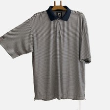 Footjoy FJ Men  s Prodry Lisle Golf Polo Short Sleeve Shirt Sz XL Striped Branded