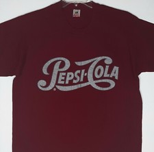 Pepsi Cola Logo T-Shirt Size XL Spell Out Advertising Single Stitch 90s Vintage