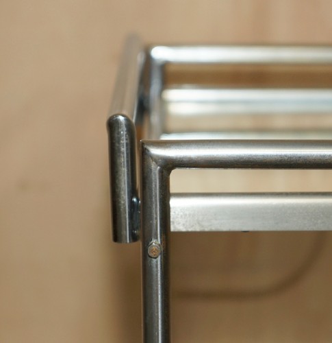 ANTIQUE ART DECO CIRCA 1920'S FRENCH MIRRORED GLASS CHROME TEA CAKE TROLLY - Picture 4 of 13