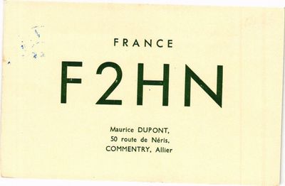 Old postcard Maurice Dupont 50 route de NÉRIS COMMENTRY Allier (262207)