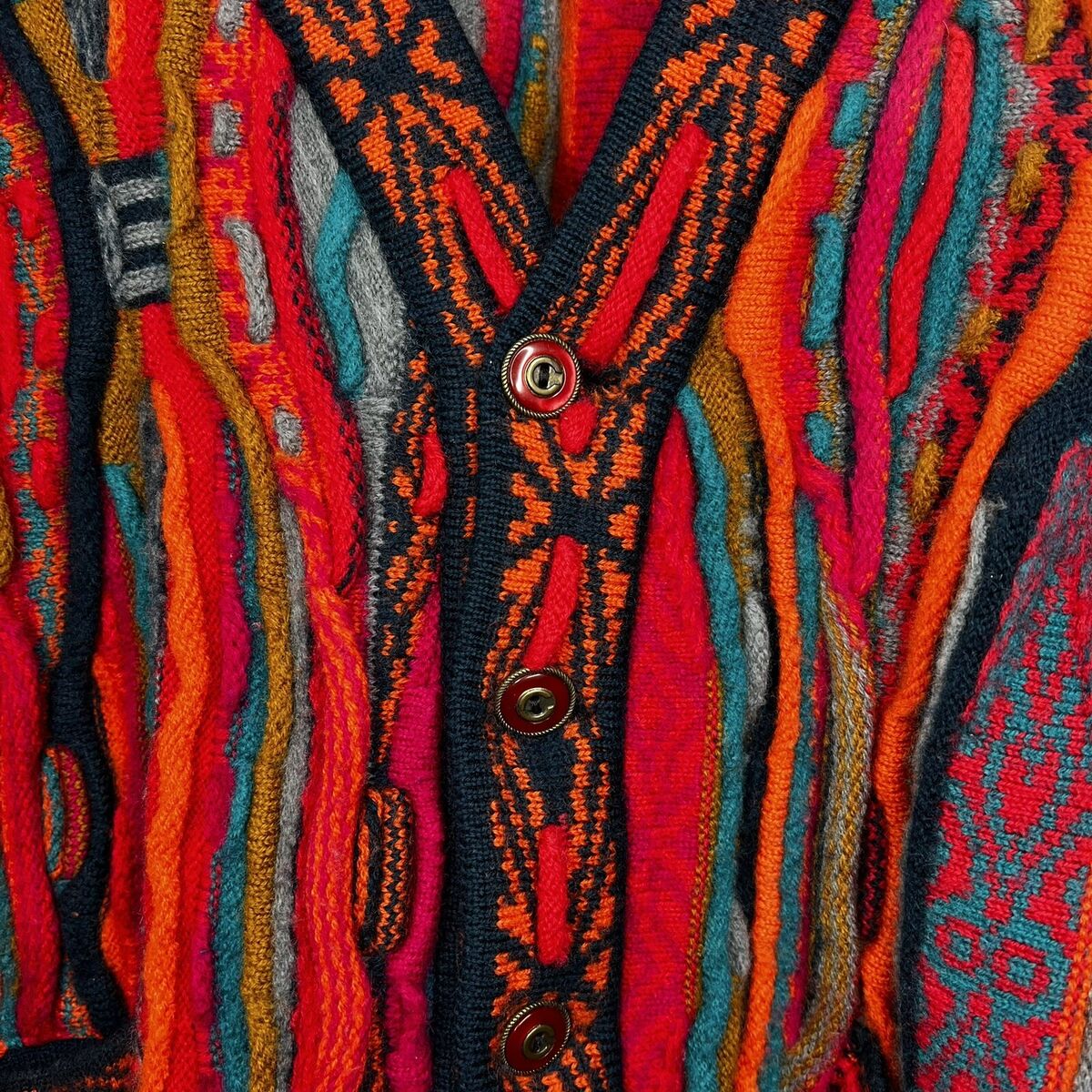 Vintage Coogi Australia Cardigan Sweater Pure Wool 3D Knit Vintage Coogi Australia Cardigan Sweater Pure Wool 3D Knit