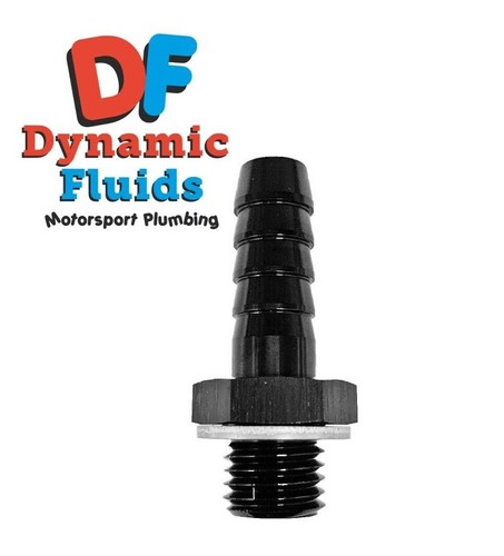 Bosch Fuel Pump Outlet Adaptor M12x1.5 8mm 5/16" Barb 044 910 Hose Fitting Black - Picture 2 of 2