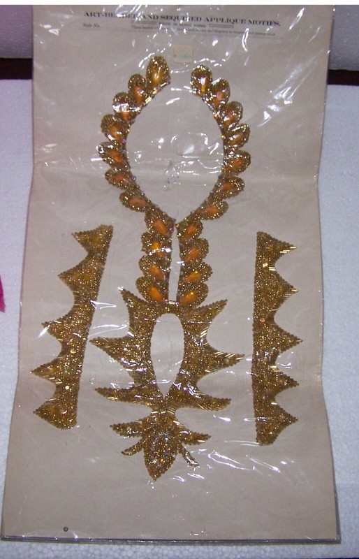 Vintage Art Beaded and Sequined Applique