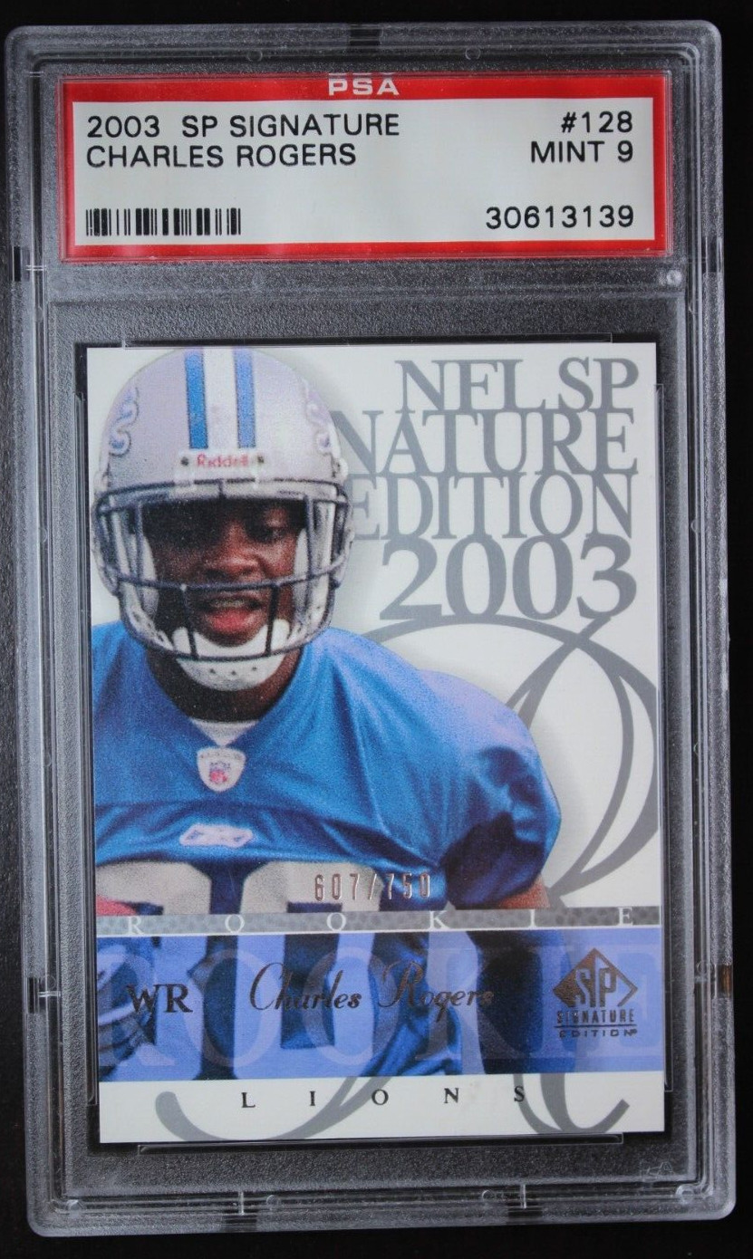 Charles Rogers SP Signature #128 Base