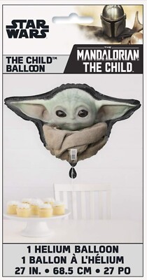 Multicolor Foil Mandalorian The Child Balloon (27'') 1 Count - Premium Quality.