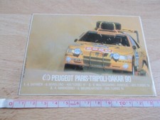 Autocollante PEUGEOT - PARIGI TRIPOLI DAKAR 90