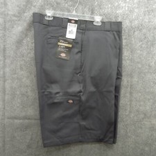 Dickies Men Work Shorts Size 48 Charcoal Gray Solid Twill Work Loose Fit 13" New