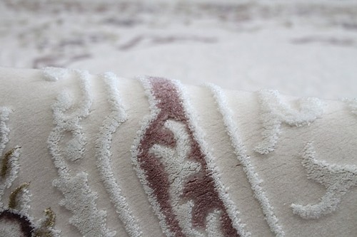 SOFT ACRYLIC RUGS "MIRADA" purple Flowers Thick And Densely Woven - Picture 5 of 6