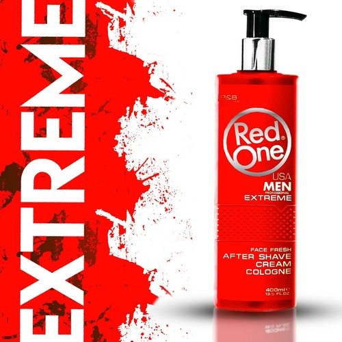 Red One Aftershave Cream Cologne Extreme Lotion 400ml& Cobra Aqua Hair Wax 150ml - Picture 9 of 14