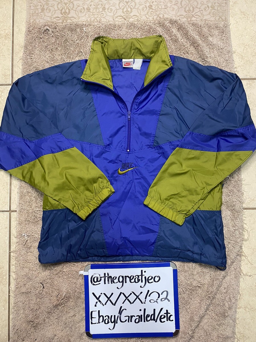 Vintage 90's Nike Purple/Blue/Green Windbreaker Jacket Size M
