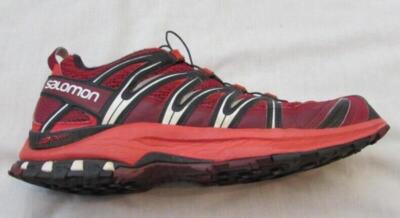 SALOMON mens sz 8.5 XA Pro 3D red black hiking shoes chassis sneaker