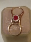 NATURAL NOT ENHANCED OVAL BURMA RUBY 4.70 CT DIAMOND 925 SILVER FLIP RING SIZE 7 — photo 3