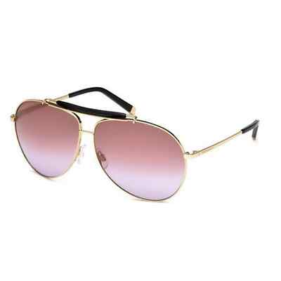 DSQUARED Sonnenbrille DQ0082 28Z Roségold & Schwarztöne lila Gläser 64-10-135